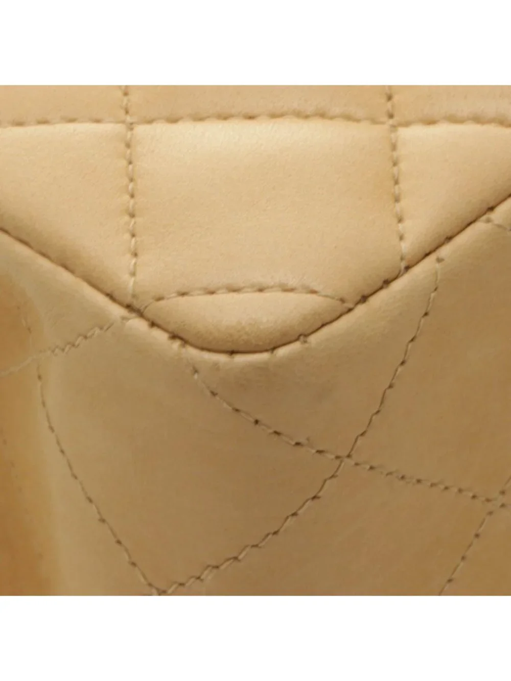Chanel Mini Quilted 17 Chain Shoulder Bag Light Beige Gold Lambskin